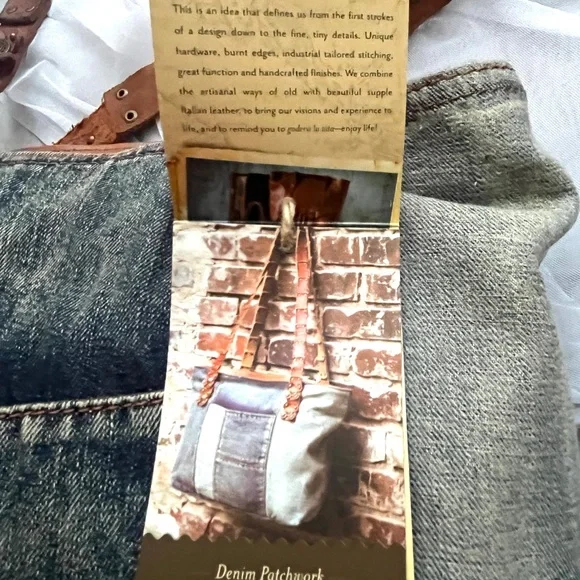 NWT Patricia Nash Denim Patchwork Tote Satchel - Picture 11 of 12